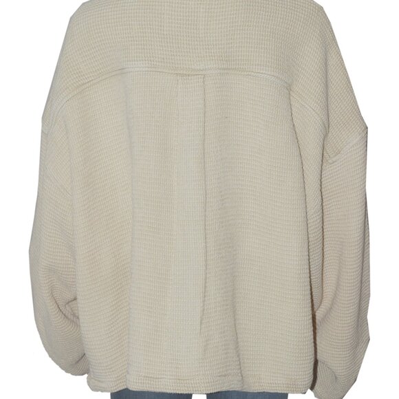 BDG Jersey Chore Waffle Shirt Top Urban Outfitters Buttondown Jacket XL - Picture 4 of 6